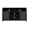 Merrick Lane Burkett 58" Mid-Century Modern Four Door Buffet, TV Stand with Shelving Fits Tv's up to 65"